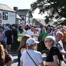 Large numbers gathered in Standish Market Place