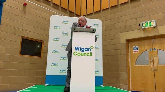 Coun Dave Wood who won  the Orrell seat ahead of Michael Winstanley