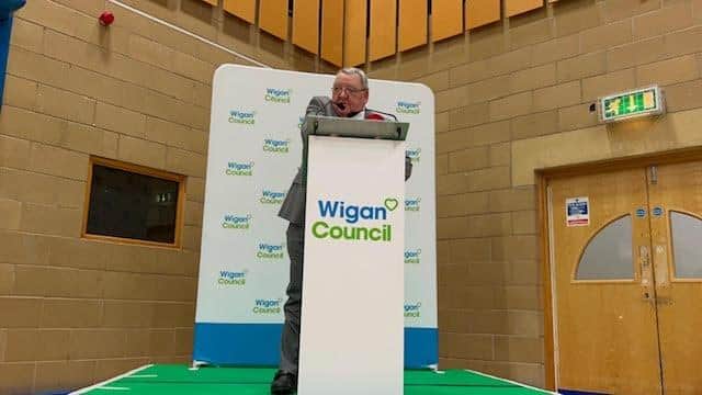 Coun Dave Wood who won the Orrell seat ahead of Michael Winstanley