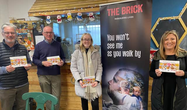 HullJady's Ged Hull and Lucy Corrigan, first and third from left, with Simon Dale and Keely Dalfen from The Brick