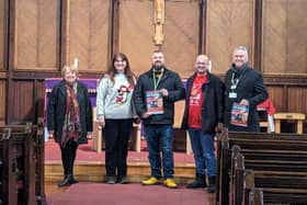 Coun Debra Wailes, the Reverend Tracy Marshall, Coun Lee McStein, Paul Blinkhorn and Coun John Harding at Atherton Parish Church