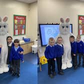 The children were joined by the Easter bunny as part of the celebrations
