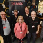 Volunteers Andrew Turton, Kevin Barr, Theresa Winnard, Tony O'Dwyer, Bill Houghton and Jean Groves at The Brick Works