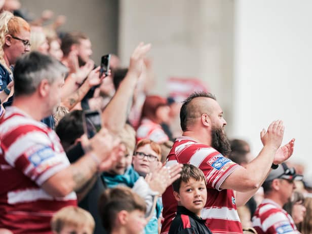 Wigan Warriors take on Huddersfield Giants at the DW Stadium