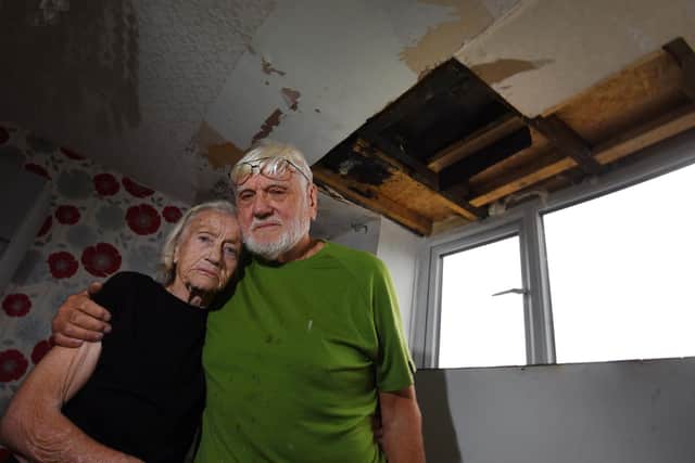 Gloria and Peter Armistead want their roof repaired once and for all