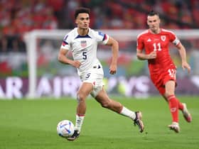 Antonee Robinson in action for the USA at the World Cup