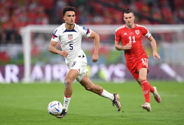 Antonee Robinson in action for the USA at the World Cup
