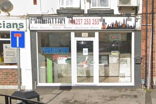 Manhattan Pizza on Broad O Th Lane, Shevington, has a current 5 star rating