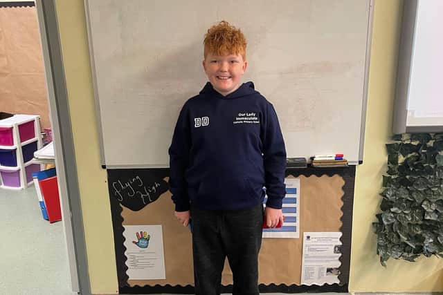 Dylan Darbyshire has been the only pupil at Our Lady Immaculate RC Primary School in Bryn since February