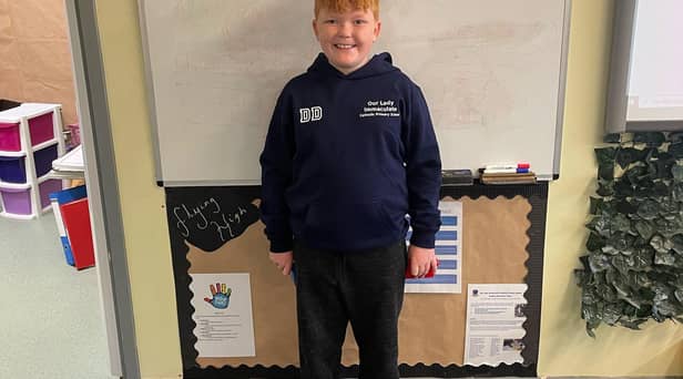 Dylan Darbyshire has been the only pupil at Our Lady Immaculate RC Primary School in Bryn since February