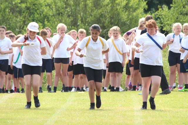 No cheating in this egg and spoon race