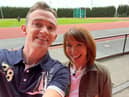 Luke Marsden and Kay Burley