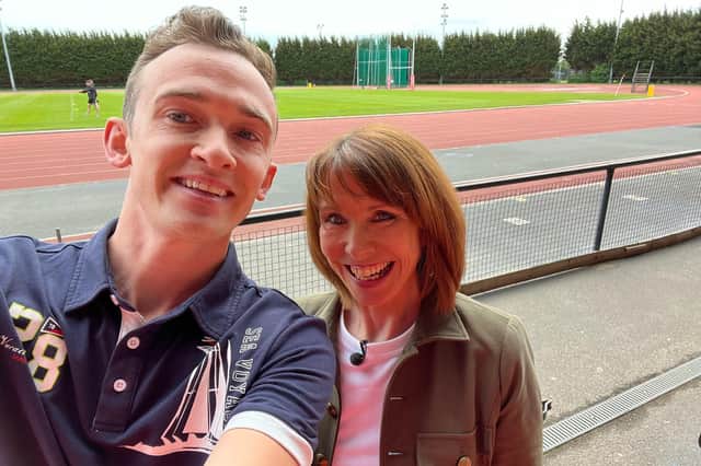 Luke Marsden and Kay Burley