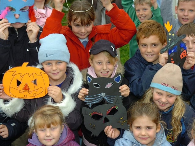 Witches and Warblers Day at Wigan Flashes with these eager youngsters making their own Halloween masks