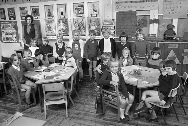 Roby Mill Primary School who were celebrating their centenary on Thursday 23rd of October 1975.