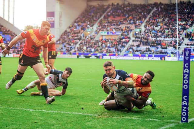 Tommy Makinson scored five tries against Papua New Guinea