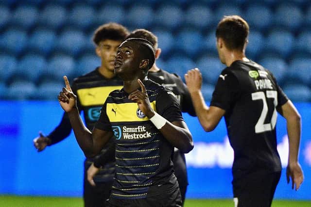 Michael Olakigbe scored his first Latics goal in the 2-0 win over Carlisle United