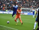 Skipper Tendayi Darikwa gets stuck in against Blackpool