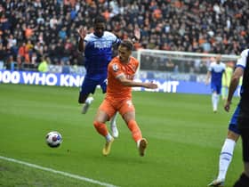 Skipper Tendayi Darikwa gets stuck in against Blackpool