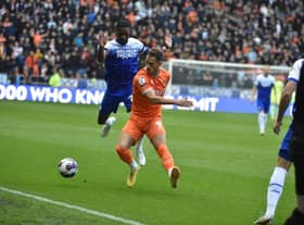 Skipper Tendayi Darikwa gets stuck in against Blackpool