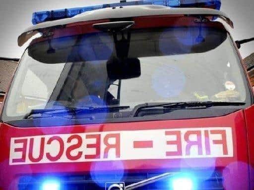 Firefighters worked for several hours to clear flooding on Dovedale Road in Land Gate