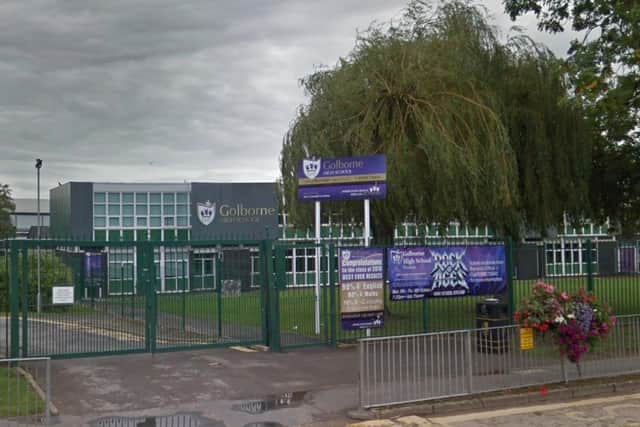 Golborne High School in Lowton Road. 
Credit: Google Maps