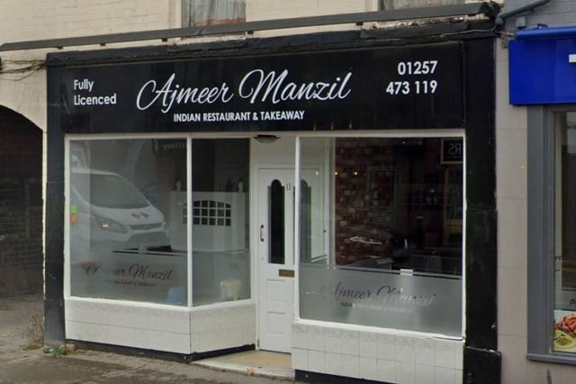 Ajmeer Manzil on the High Street, Standish, has a rating of 4.5 out of 5 from 101 Google reviews