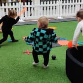 Children enjoy the Halloween-themed play area at Spinning Gate shopping centre