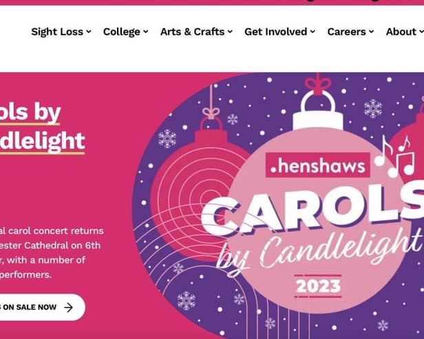 Henshaws' new website