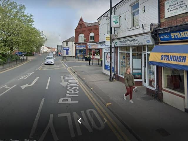 The collision took place on Preston Road in the centre of Standish