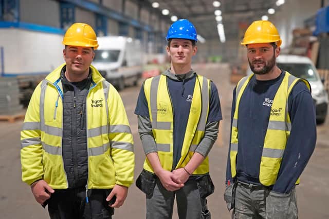 Callum Riby Construction apprentices thriving at Wigan Council
