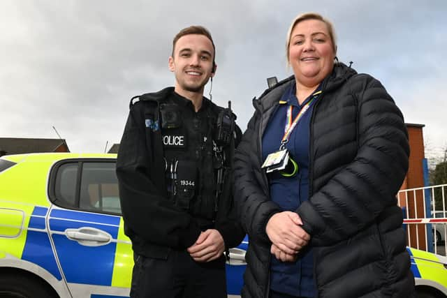 PC Tom Stanford and senior nurse practitioner Natalie Marland