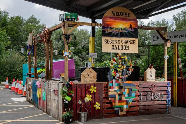 The Second Chance Saloon at the recycling centre at Slag Lane been unveiled to help the public think about whether the item they are bringing to site could be put to good use by someone else and the Saloon itself provides space for the public to donate items for reuse.
