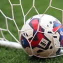 STOKE ON TRENT, ENGLAND - APRIL 29: The Sky Bet Championship match ball is seen in the goal prior to the Sky Bet Championship between Stoke City and Queens Park Rangers at Bet365 Stadium on April 29, 2023 in Stoke on Trent, England. (Photo by Nathan Stirk/Getty Images)