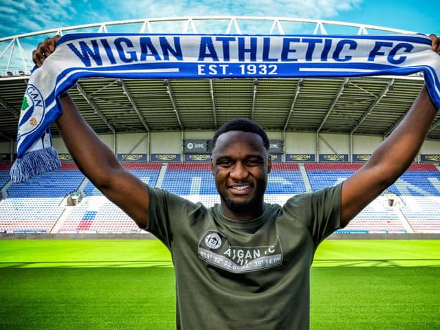 Christian Saydee has joined Wigan from Pompey for an undisclosed fee. Picture: Bernard Platt