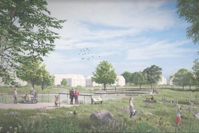 A huge new housing development at Mosely Common would be "embedded" in existing woodland say land and property giant, Peel.