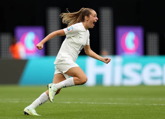 Ella Toone scored in the Lionesses' victory over Germany (Photo by Naomi Baker/Getty Images)