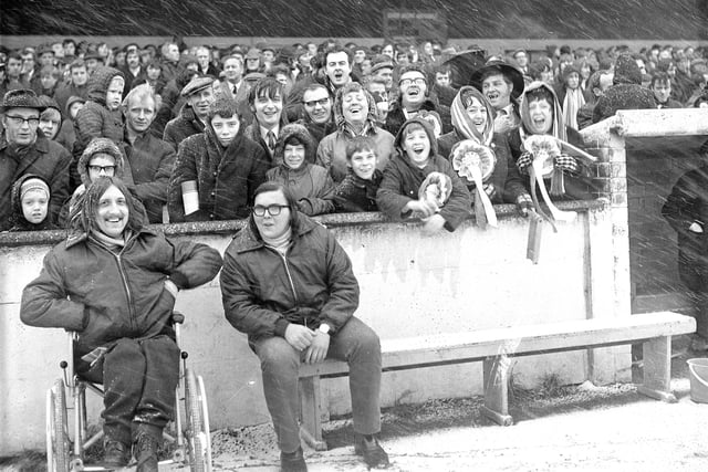 Fans in the snow and freezing temperatures for the FA Cup Round One match against Halifax