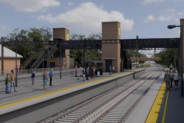 CGI of how the new Golborne railway station is set to look