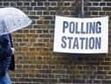 Polling station. (Photo credit should read NIKLAS HALLE'N/AFP via Getty Images)