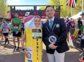Belinda receiving her Guinness World Record