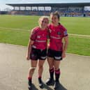 Olivia Harborow (left) made her debut for Wigan Warriors Women against York