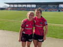 Olivia Harborow (left) made her debut for Wigan Warriors Women against York