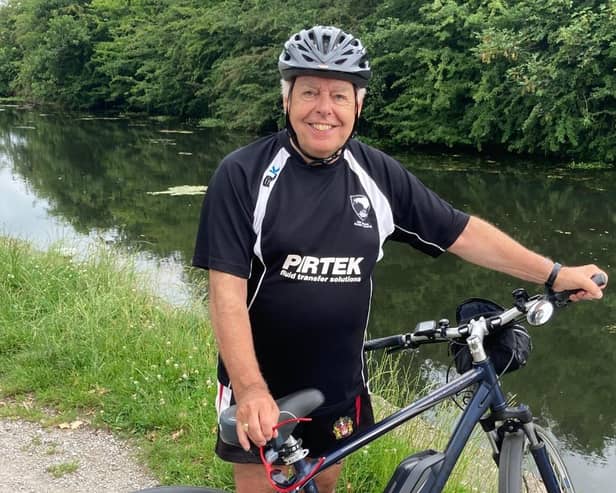 Coun Ron Conway is enjoying cycling along the improved towpath