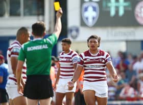 Patrick Mago was shown a yellow card in Wigan Warriors' defeat to Wakefield