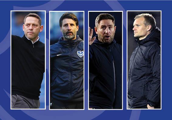 From left: Leam Richardson, Danny Cowley, Lee Johnson and Liam Manning