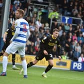Nathan Broadhead, Latics' star man at Loftus Road, celebrates his equaliser