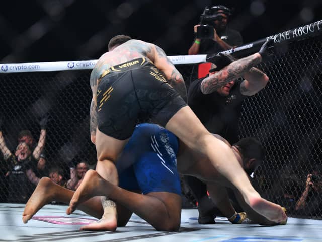 Tom Aspinall took exactly one minute to put away Curtis Blaydes in Manchester