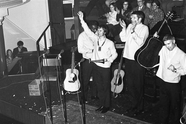 RETRO 1970  - Liverpool folk band The Spinners in Queens Hall   Wigan 1970