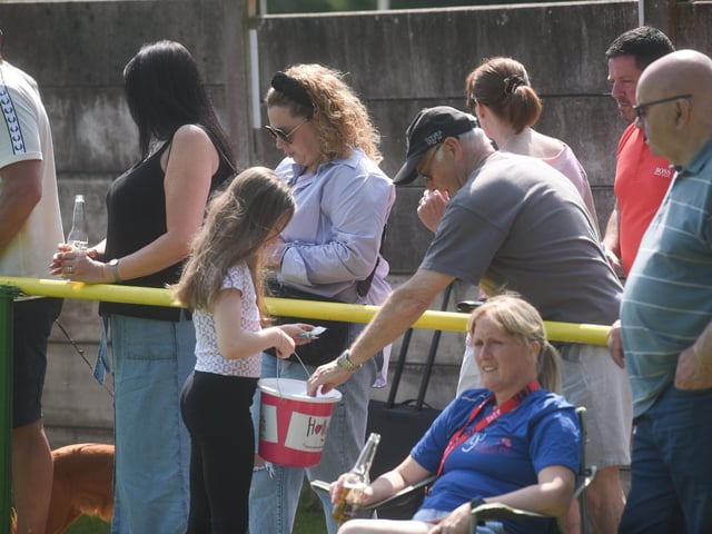 Charity football match between Holly's Hearts and Angels United at Atherton Town FC